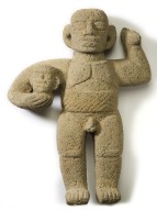 Carved basalt figure