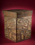 Carved and painted box