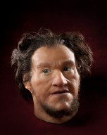 Reconstruction of hominid head Homo sapiens