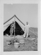 Markman and Reinheimer Outside Camp Tent