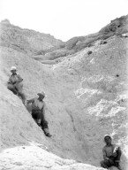 Workers at unidentified dig
