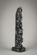 Rufus Moody, Haida, Agrillite Miniature Totem Pole from Queen Charlotte Island,BC, Canada