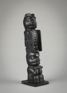 Haida, miniature totem pole, Queen Charlotte Islands, British Columbia, Canada