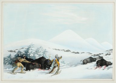 Buffalo Hunt, on Snow-Shoes.