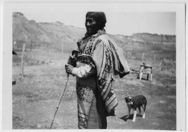 Jicarilla Apache woman in native costume