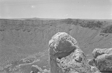Looking into crater from rim