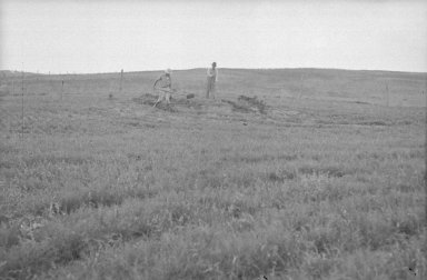 Long range view of excavation in progress