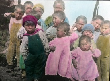 Group of Eskimo or Indian children