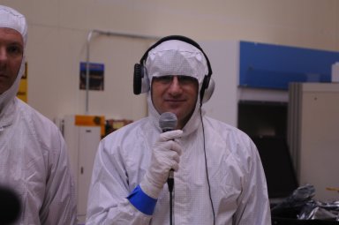 Science in Action with David Grinspoon in Lockheed Martin's clean room