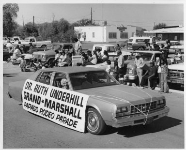 Ruth Underhill as Grand Marshall in Parade