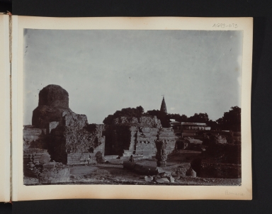Temple ruins at Benares, India.