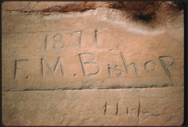 Inscriptions on rocks in Glen Canyon
