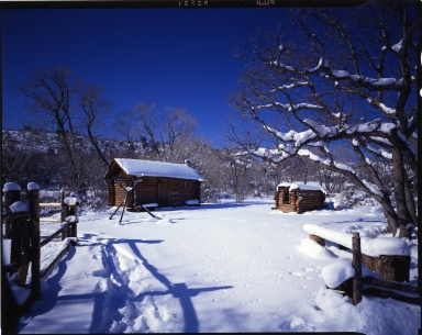 Cabins in winter