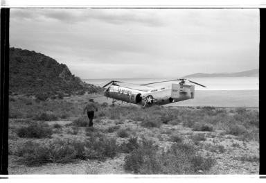 Helicopter on Gunnison Island, Utah