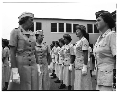 Denver's Woman Marine Reservists at a inspection