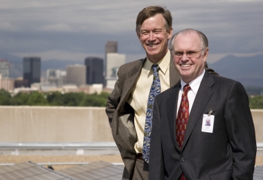 Mayor John Hickenlooper and George Sparks