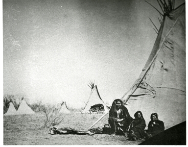 Plains Indian camp scene