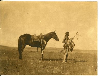 Indian and horse