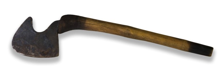 Steel blade with bamboo handle