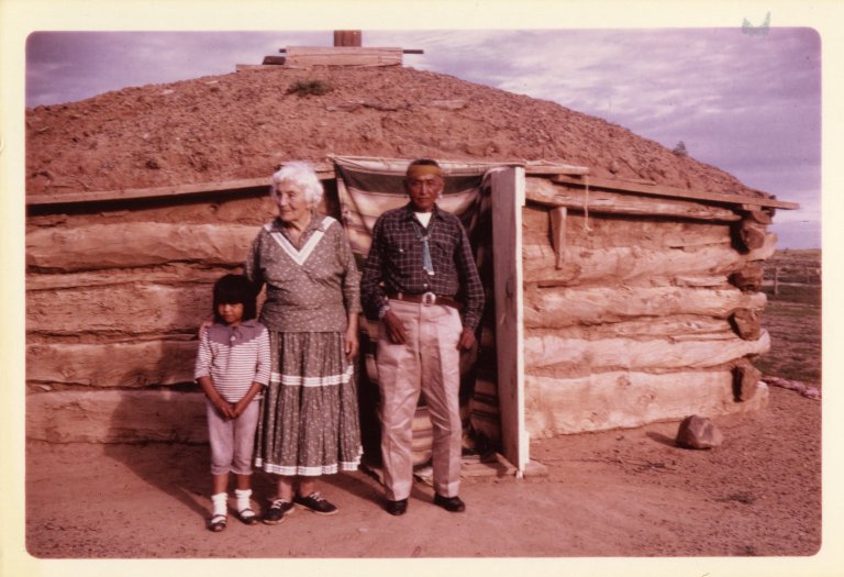 Ruth Underhill with Unidentified Navajo Man and Child