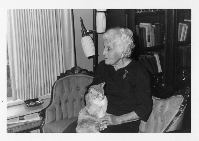 Ruth Underhill and her Cat