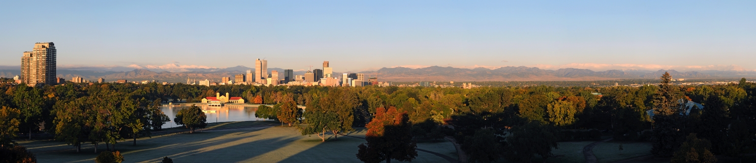 Panorama of Denver Skyline in Fall